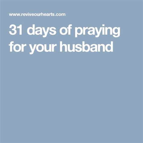 30 Day Praying For Your Husband Challenge Praying For Your Husband