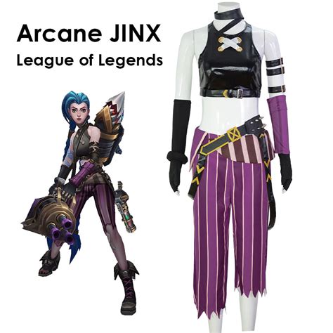 Jinx Arcane League Of Legends Cosplay Costume Pkaway