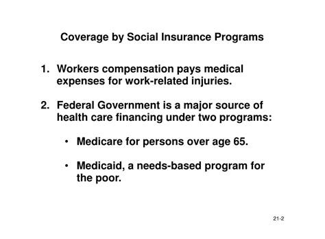 Social security is an insurance program. PPT - Sources of Health Care Financing PowerPoint Presentation, free download - ID:232250
