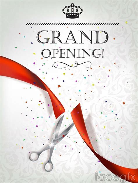 Exquisite Opening Ceremony Invitation Poster Vector Grand Opening