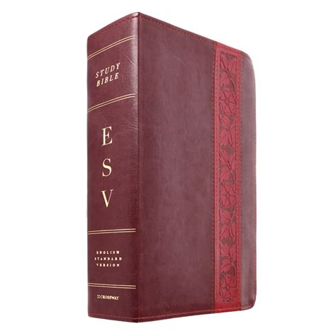 Esv Study Bible Large Print Trutone Mahogany Trellis Design