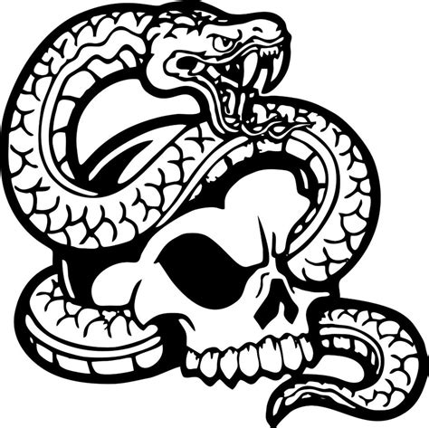 Skull Snake Drawing Free Download On Clipartmag