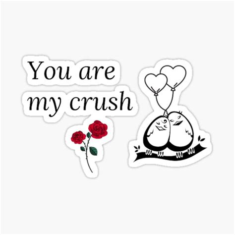 You Are My Crush Sticker For Sale By Funmiwura Redbubble