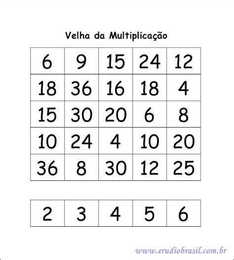 Velha Da Multiplicação Jogo Da Velha Multiplicação Jogos Educativos