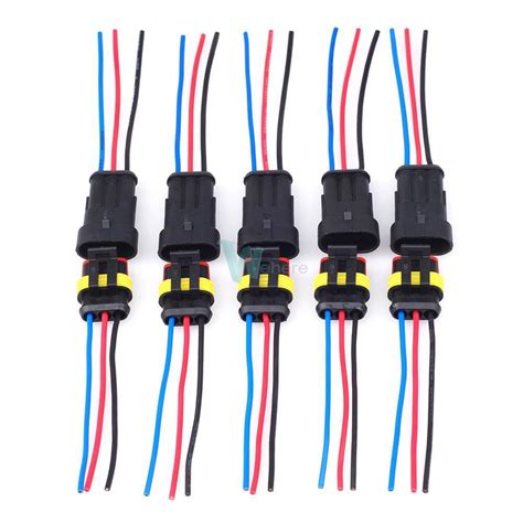 New 5 Kit 3pin 3 Way Car Waterproof Electrical Connector Plug Wire Awg