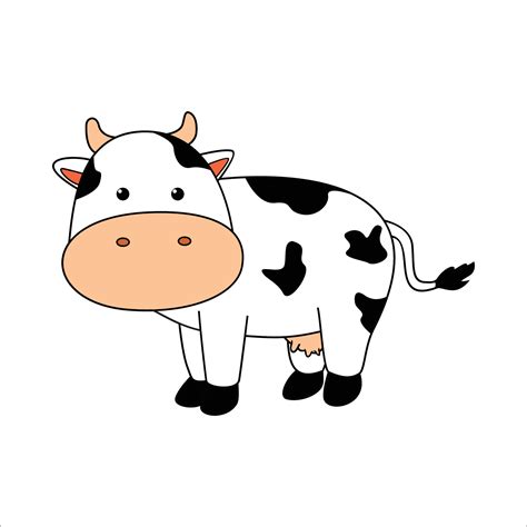 Kuh Cartoon Design Illustration Nutztier Symbol Zeichen Und Symbol