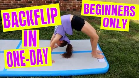 How To Do A Backflip In One Day 2020 For Beginners Youtube