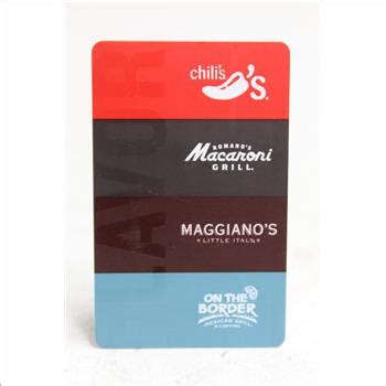Use your gift card to treat yourself or someone else to a great meal at any of these fine restaurants romano's macaroni grill working in exhibition kitchens, chefs prepare more than 35 italian items plus 5 daily specials. $50 Gift Card - Chili's Macaroni Grill On The Border Maggiano's | Property Room