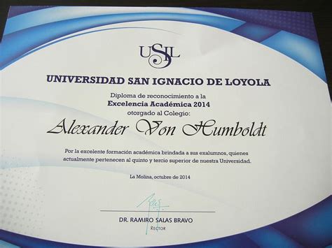 Diploma De Reconocimiento A La Excelencia AcadÉmica 2014 Diplomas De