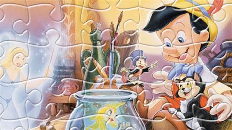 Disney Pinocchio Jigsaw Puzzle Rompecabezas Game With Nursery Rhymes