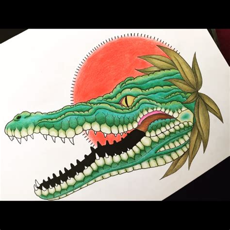 Alligator Tattoo Drawing