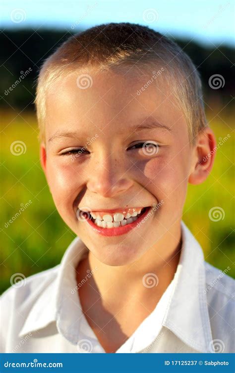 Happy Boy Stock Image Image Of Shirt Portrait Blond 17125237