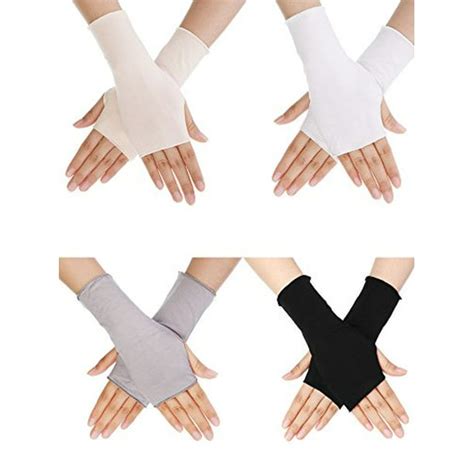Bememo Uv Protection Gloves Wrist Length Sun Block Driving Gloves