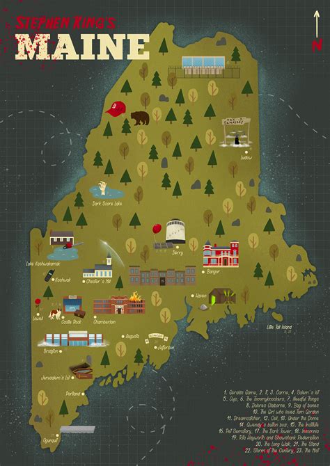 Stephen King Fictional Map Of Maine Hot Sex Picture