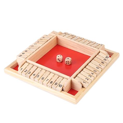 wooden shut the box game 4 player shut the box dice game educational wooden number board 2 to 4