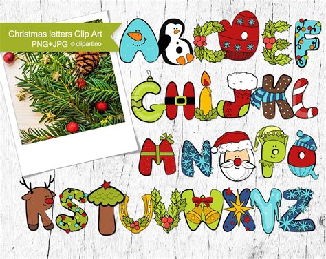 Christmas Alphabet Clip Art Holidays Letters Clip Art Christmas Abc