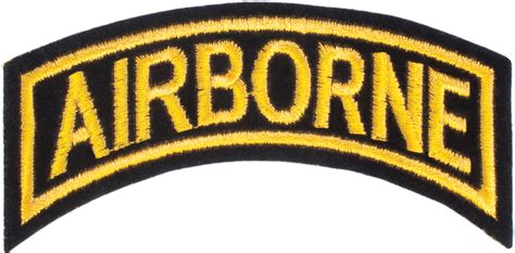 Airborne Tab Gold On Black 4in