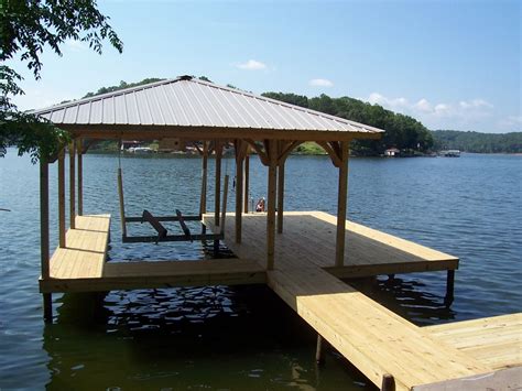 I Like How This Boat Dock Has A Lot Of Room And A Cover Over It That