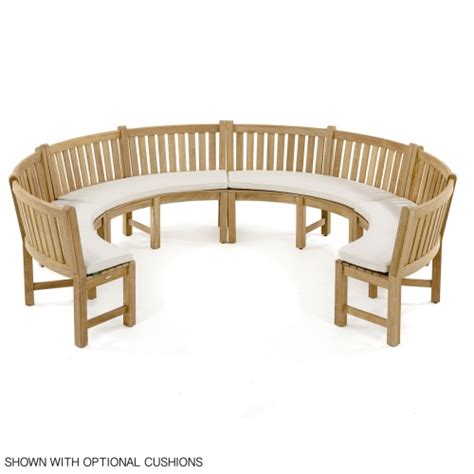 Buckingham Designer Teak Curved Bench Westminster Teak Outdoor Furniture