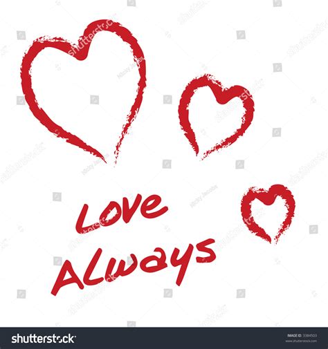 Handwritten Text Heart Love Always Card Stock Photo 3384503 Shutterstock