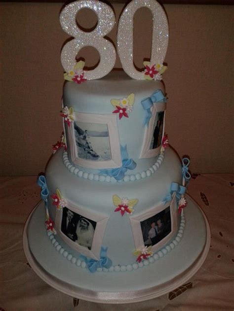 80th Birthday Decorated Cake By Suec Cakesdecor