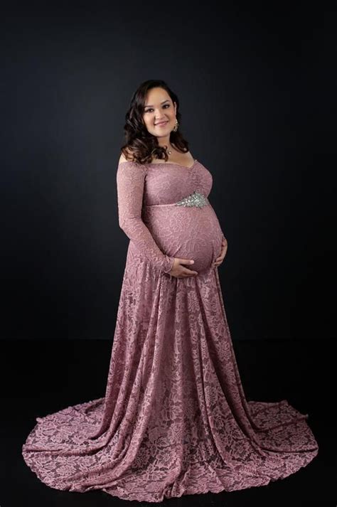 Pregnant Women Sequin Off Shoulder Long Sleeve Slim Fit Maternity