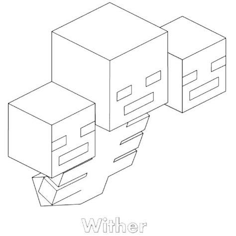 Minecraft Wither Coloring Pages Minecraft Wither