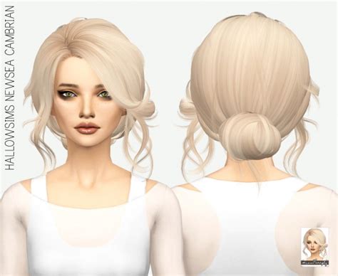 Sims 4 Hairs Miss Paraply Newsea`s Cambrain Hair Retextured
