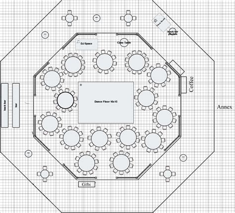 Floor Plan For 150 With All 6ft Rounds Wedding Reception Layout