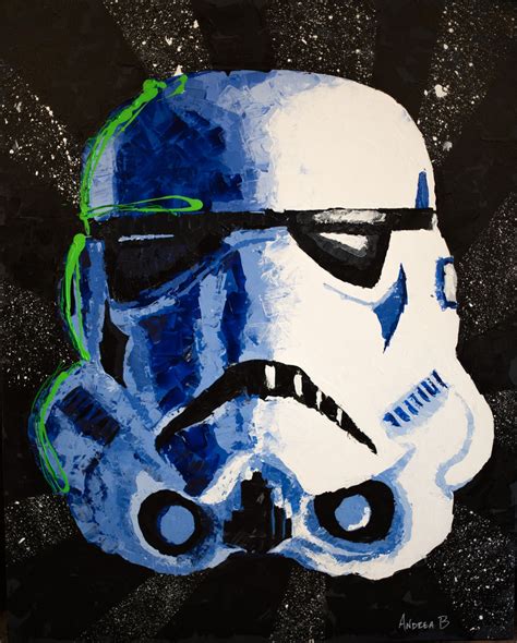 Storm Trooper Acrylic Paint Done With A Palette Knife 5ft Tall X 4ft