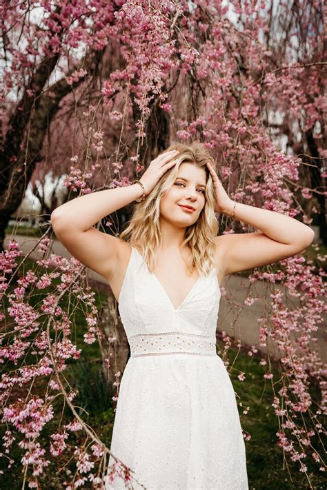 A Senior Portrait Photo Session In The Cherry Blossoms Louisville
