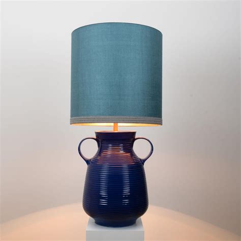 Pair Of Large Table Lamps With New Silk Custom Made Lampshade René