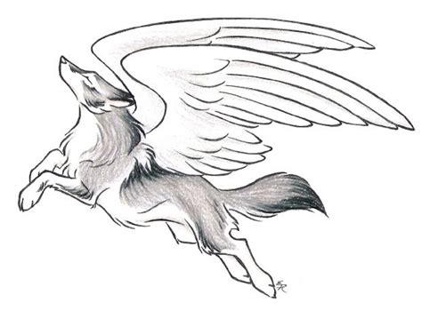 Blend, fbx files without rigging: wolves with wings - Google Search | Wolf drawing, Anime wolf drawing, Wolf sketch
