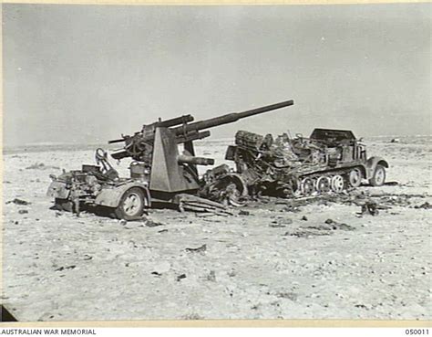 El Alamein Egypt 1942 11 Burnt Out German 88 Mm Flak 36 Gun And