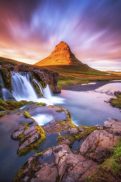 Beautiful Mountain And Waterfall Photograph By Artpics Fine Art America
