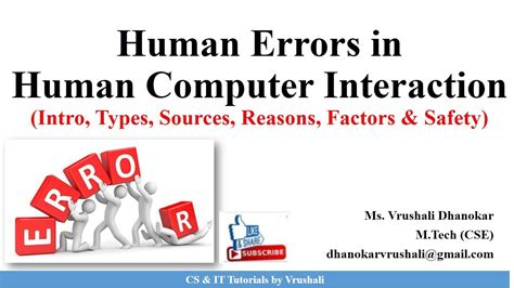 Hci 28 Human Errors Types Sources Safety With Examples Hci