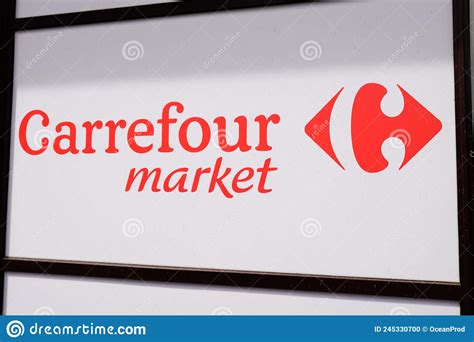 Carrefour Market Logo Text Shop Grocery Sign Store Supermarket Brand