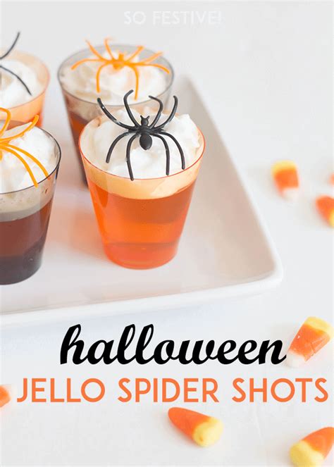 5 Minute Halloween Jello Spider Shots So Festive