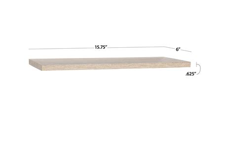 Hyper Tough 6 In X 15 34 In Rustic Gray Laminated Wood Shelf