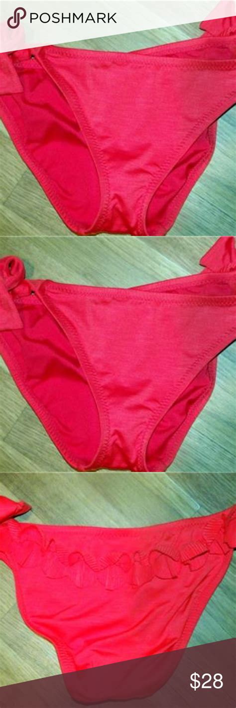 Betsey Johnson Nwot Red Bikini Bottom Swim Suit Red Bikini Bottoms