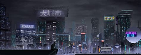 Artstation Cyberpunk City Skyline Haybie Yau Cyberpunk City City