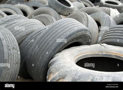 Old Tires Stack Stock Photo Alamy