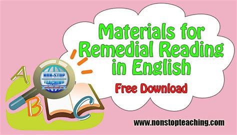Materials For Remedial Reading In English