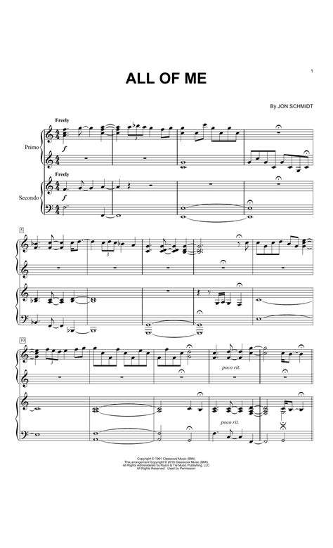 Sheet music digital files to print licensed jon schmidt. All Of Me sheet music by The Piano Guys (Piano Duet - 164038)