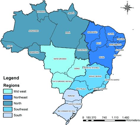 Brazilian States And Regions Download Scientific Diagram