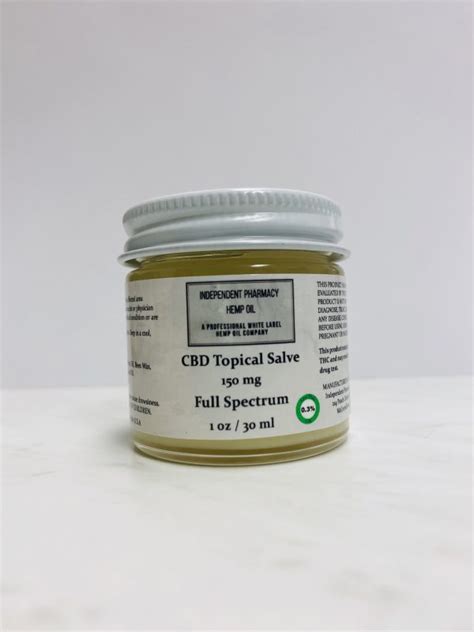 Topical Salve Full Spectrum 150mg 1oz Independent Pharmacy Hemp Oil Llc