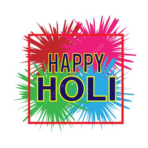 Happy Holi Poster Vector Hd Png Images Happy Holi Text Design Vector