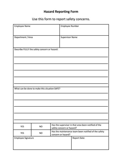 Hazard Reporting Form Fill Out And Sign Printable Pdf Template