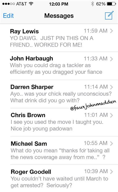 Leaked Ray Rices Text Message Inbox Revealed After Being Arrested