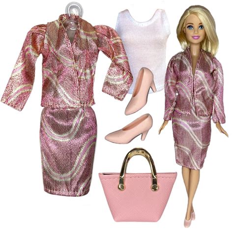 eledoll clothes fashion pack for 12 inch fashion doll gold pink set ebay
